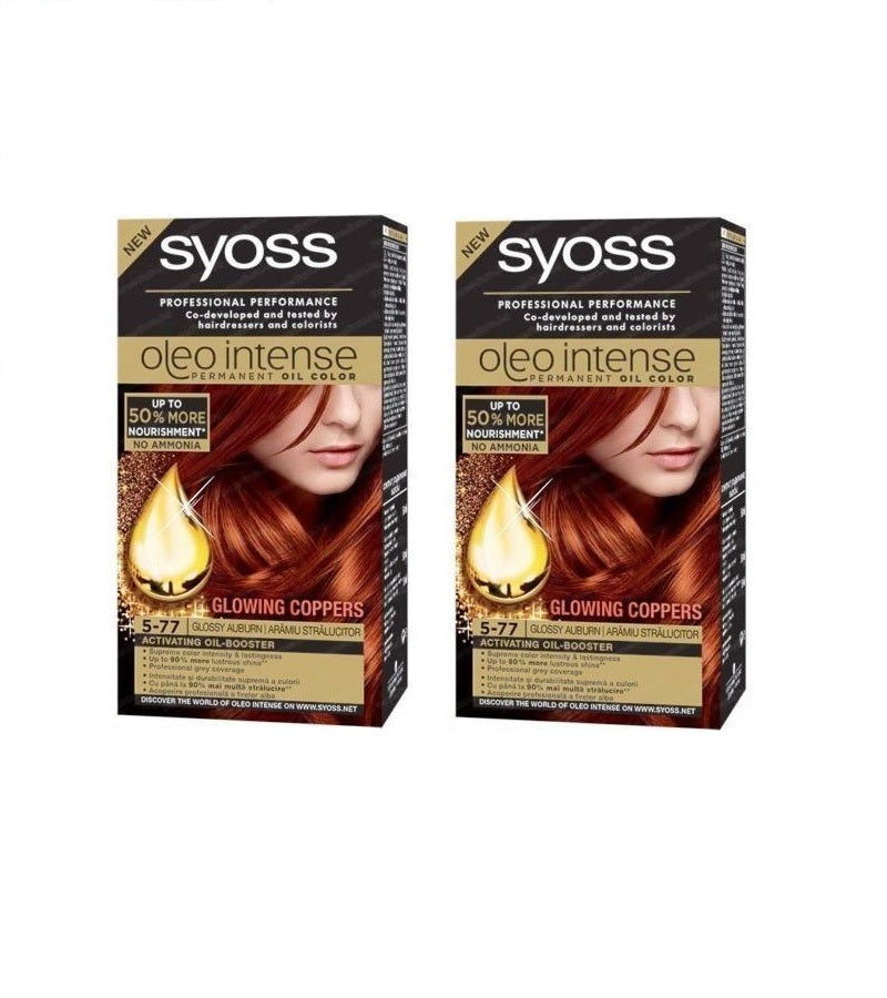 2xPacks Syoss Oleo Professional Performance Intense Oil Hair Coloration - 24 Varieties