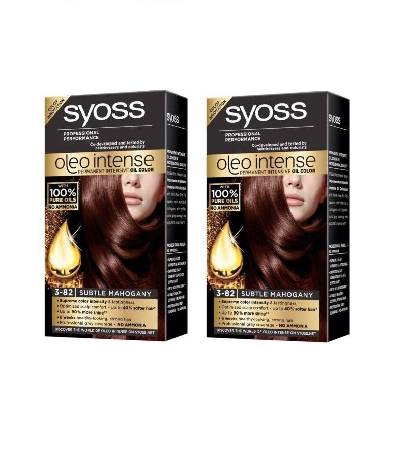 2xPacks Syoss Oleo Professional Performance Intense Oil Hair Coloration - 24 Varieties