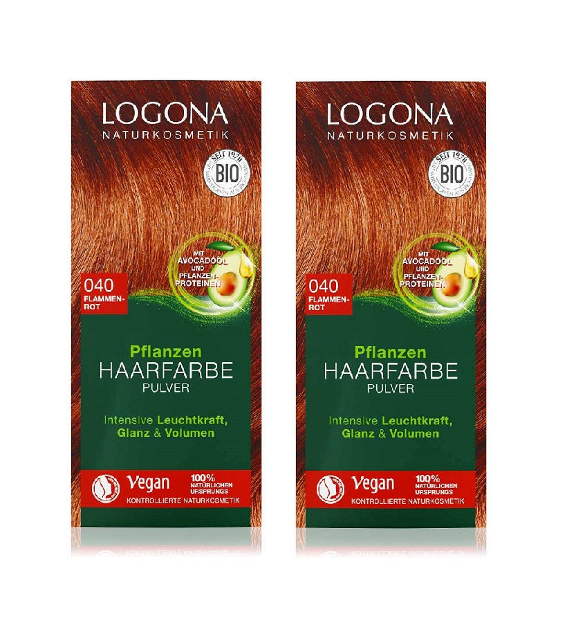 2xPacks Logona Plant Powder Vegan Hair Color for Women - 12 Varieties