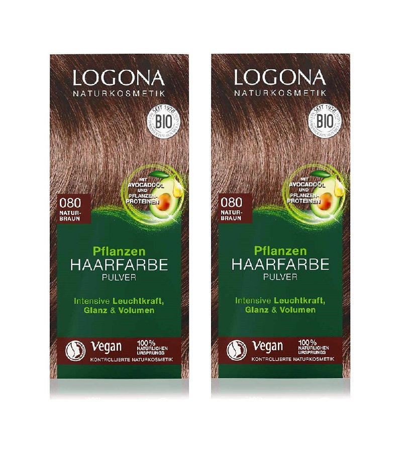 2xPacks Logona Plant Powder Vegan Hair Color for Women - 12 Varieties