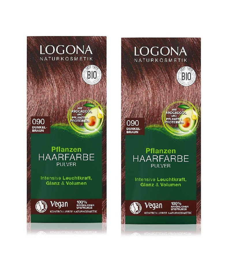 2xPacks Logona Plant Powder Vegan Hair Color for Women - 12 Varieties