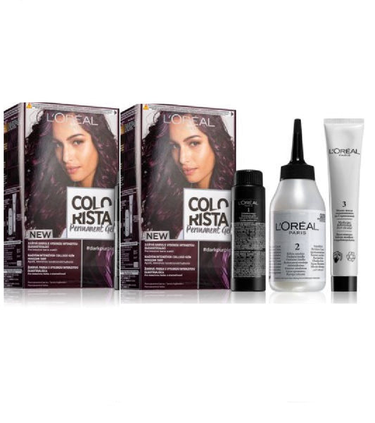 2xPack L'Oréal Paris Colorista Permanent Hair Color - Dark Purple